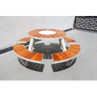 Buy cheap Commercial School Wood Outdoor Picnic Tables With Umbrella Hole product