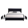 Buy cheap California King Size Wood Upholstered Headboard Bed Frame Tufted With Four Storage Drawer from wholesalers