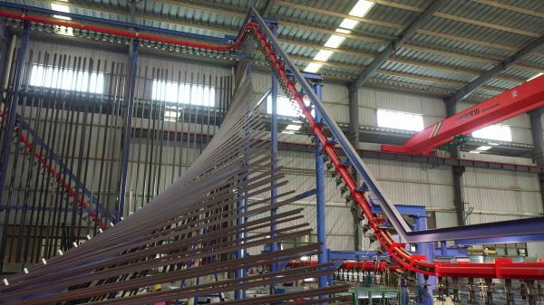 Buy cheap LPG Heating Customized Voltage Vertical Powder Coating Line Equipment Of Aluminium Profiles from wholesalers