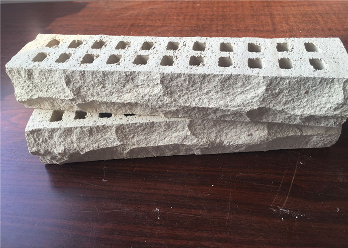 Special Mountain Shape White Perforated Clay Bricks High Strength For Long Life
