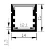 Buy cheap IP54 Surface Mounted LED Profile Dust Proof 14*15mm Strip Light Aluminum Channel from wholesalers