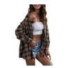 Buy cheap Women′s Flannel Plaid Shirts Button Down Regular Fit Long Sleeve Casual Shirts Pure Cotton Oversized Blouse from wholesalers
