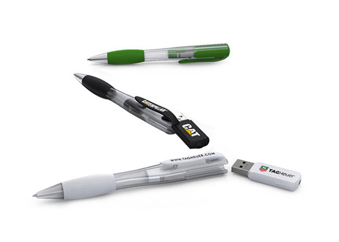 Factory supply customized 16G 2.0 Plastic Pen USB with printing logo for copying data on computer