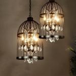 Antique Iron Luxury Vintage Cage Pendant Light 6500k 50/60 Hz For Coffee