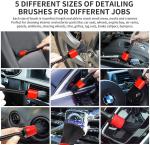 9Pcs PP Car Detailing Brush For Cleaning Car Interior Exterior