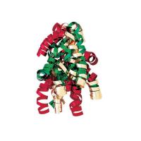 Buy cheap Red , Green , White Color Combinations Curling Ribbon Bow , PP Metallic curled product
