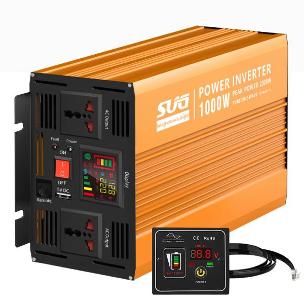 Buy cheap ROHS 12v Dc To 110v 220v Ac Off Grid Pure Sine Wave Power Inverter 1000W from wholesalers