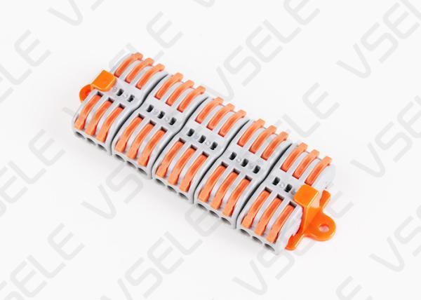 Quality Splicing 15 Hole Screwless 10mm Terminal Block Wire Connector for sale