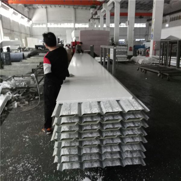 Buy cheap 10.35 meters 30mm PVC eps sandwich roof panels used for fast asemble warehouse from wholesalers