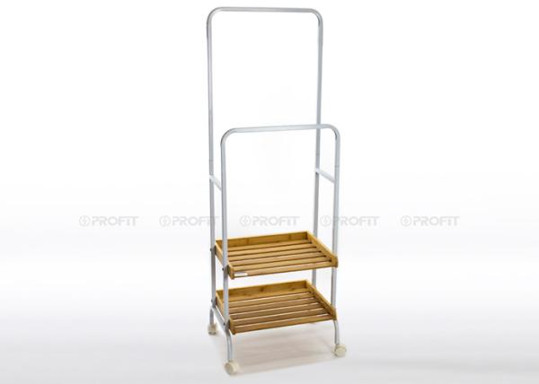 Buy cheap 44cm Length Height 132cm Bamboo Metal Hangers Bathroom Towel Storage Shelf from wholesalers