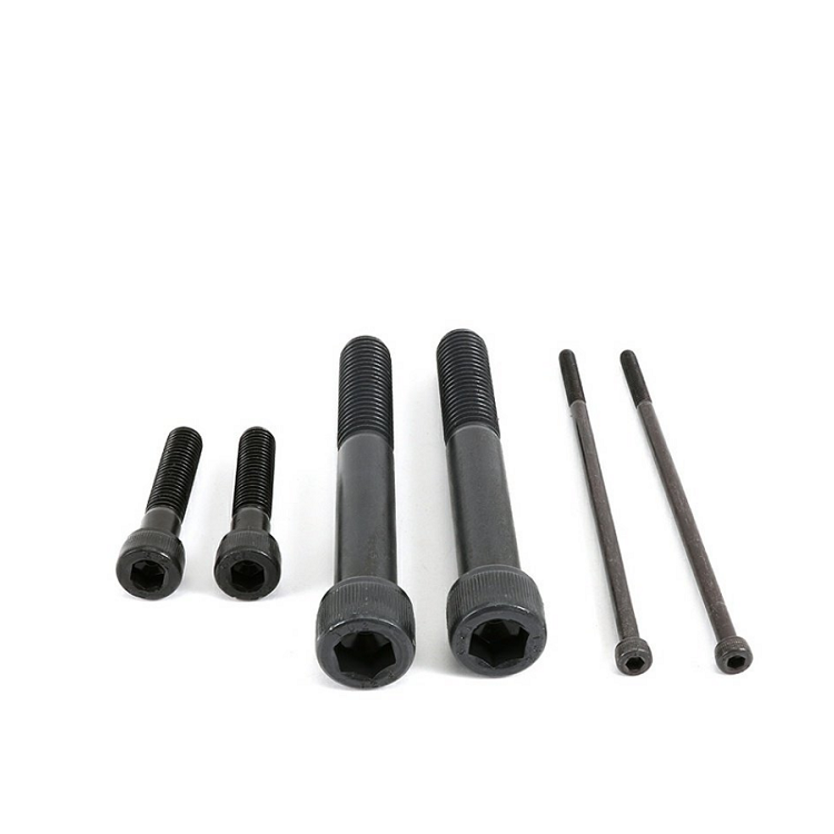 High Practicability M6 x 70 mm Hex Head Button Black Zinc Finish Allen Key Screw for Steel Industry Din 912