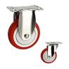 Buy cheap 5 Inch Medium Duty Red PU Swivel Locking Stainless Steel Casters With Dust Covers from wholesalers
