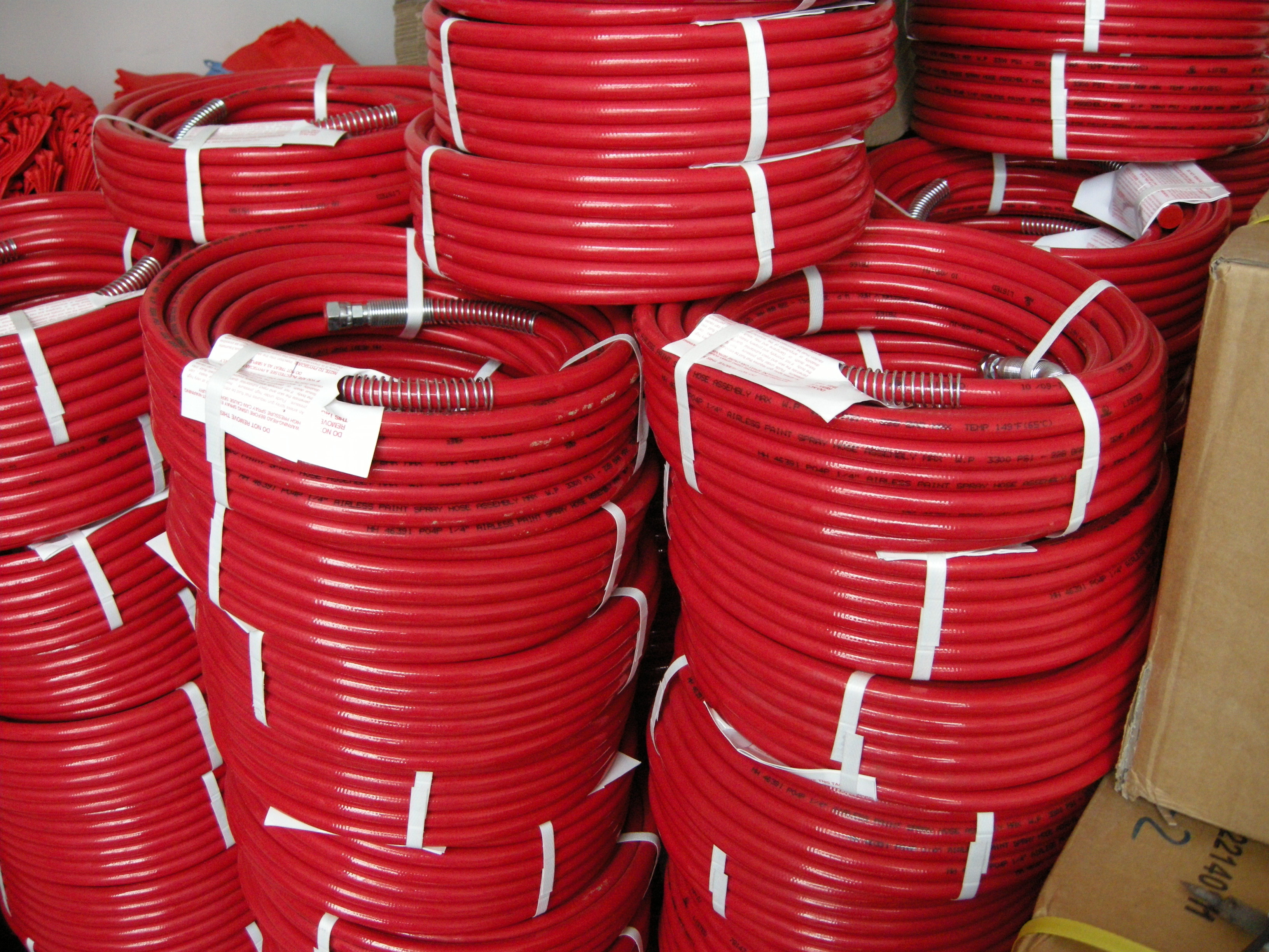 15m Airless Paint Sprayer Hose 3300psi 1/4in-38/in with blue and red color