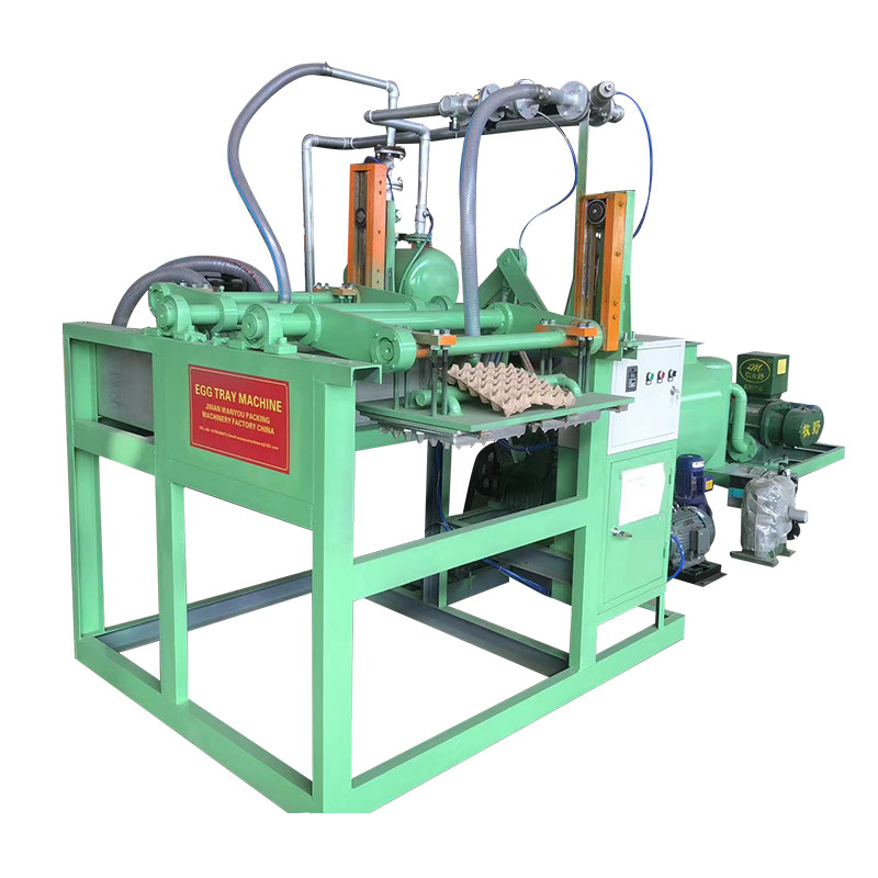 Plastic Film Packaging Method Paper Egg Tray Manufacturing Machine For 700 - 5000pcs/h Capacity