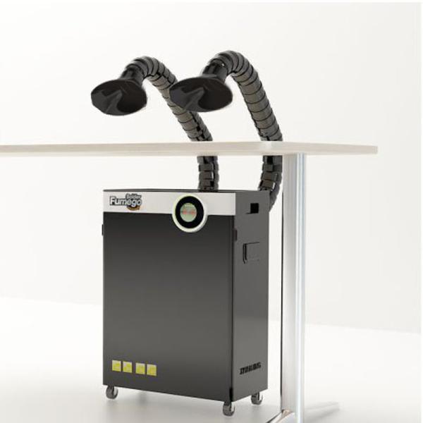 Buy cheap 150W~350W Soldering Fumes Extractor 0.3um 99.97% Filtering Efficiency With Double Arms from wholesalers