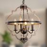 Buy cheap Rustic Farmhouse Metal Chandelier Lighting Distressed Wood Ceiling Light Foyer Chandelier(WH-CI-130) from wholesalers