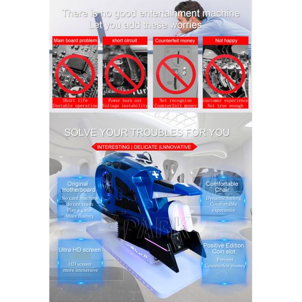 Sheet Metal 9D VR Racing Motor Simulator Game Machine Deepoon E3 Glasses