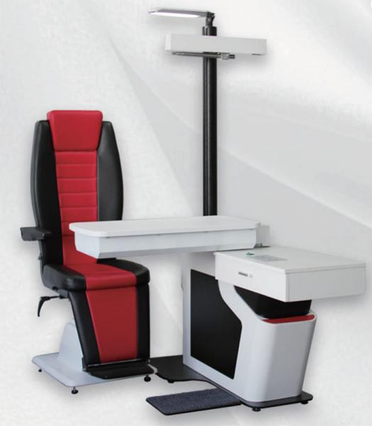 Buy cheap Black And Red Leather Ophthalmic Chair Unit For Two Instruments Automatic Phoropter from wholesalers