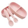 Buy cheap 100% Food Grade Silicone Baby Cutlery 2 In 1 Bento Lunch Box With Spoon And Fork from wholesalers