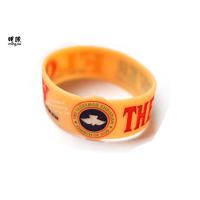 Buy cheap Big Custom Wrist Bracelets / Custom Printed Rubber Bracelets Promotional Logo product