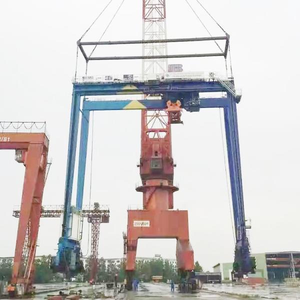 Buy cheap Rubber Tyre Shipping Container Gantry Crane 50ton With Flexible Movement from wholesalers