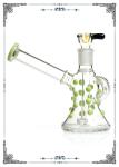 PHOENIX STAR 5MM Glass Water Bubbler 6.2 Inches With Dots Art On Glass