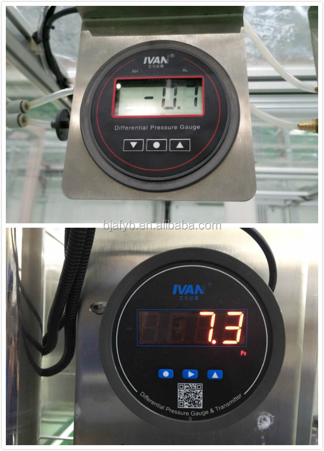 Medium Temp 0-60C Micro Differential Pressure Meter Featuring 1/8" ID Tubing Connection