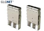 Press Fit Mount QSFP28 Cage Combined Two Ports For 40G - 100G Ethernet