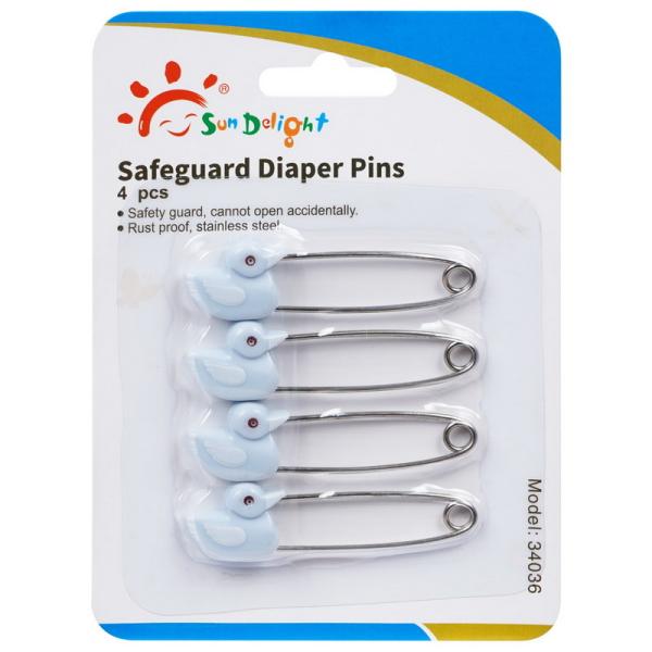 Buy cheap 4pcs Stainless Steel Safeguard Baby Diaper Pins from wholesalers