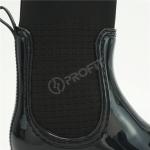PVC Rain Footwear For Ladies , Anti Slip Black Ankle Rain Boots