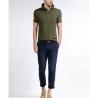 Buy cheap Military Green Cotton Polo Shirts With Logo Embroidered On Right Arm Slim - fit from wholesalers