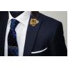 Buy cheap Men's Metalic Gold Flower Lapel Pin/Shirt Stud Brooch Golden, Gentleman's Essentials Premium Handmade Flower Lapel Pin from wholesalers