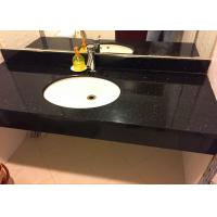 Buy cheap 22" X 60" Granite Vanity Countertops Black Galaxy For Hotel With Skirting product