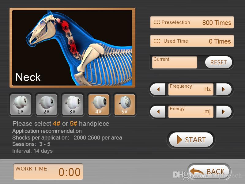 200Mj Adjustable Horse Veterinaria Shockwave Therapy Machine