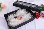 Valentine's Day Gift Custom Paper Packaging Box Velvet Flower Transparent Window