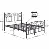 Buy cheap Twin Black Cast Iron King Size Bed Frame Customized Size ISO9001 from wholesalers