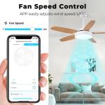 Tuya WiFi Smart Light 4 gang Switch Ceiling Fan Speed Control​​ Timer Voice