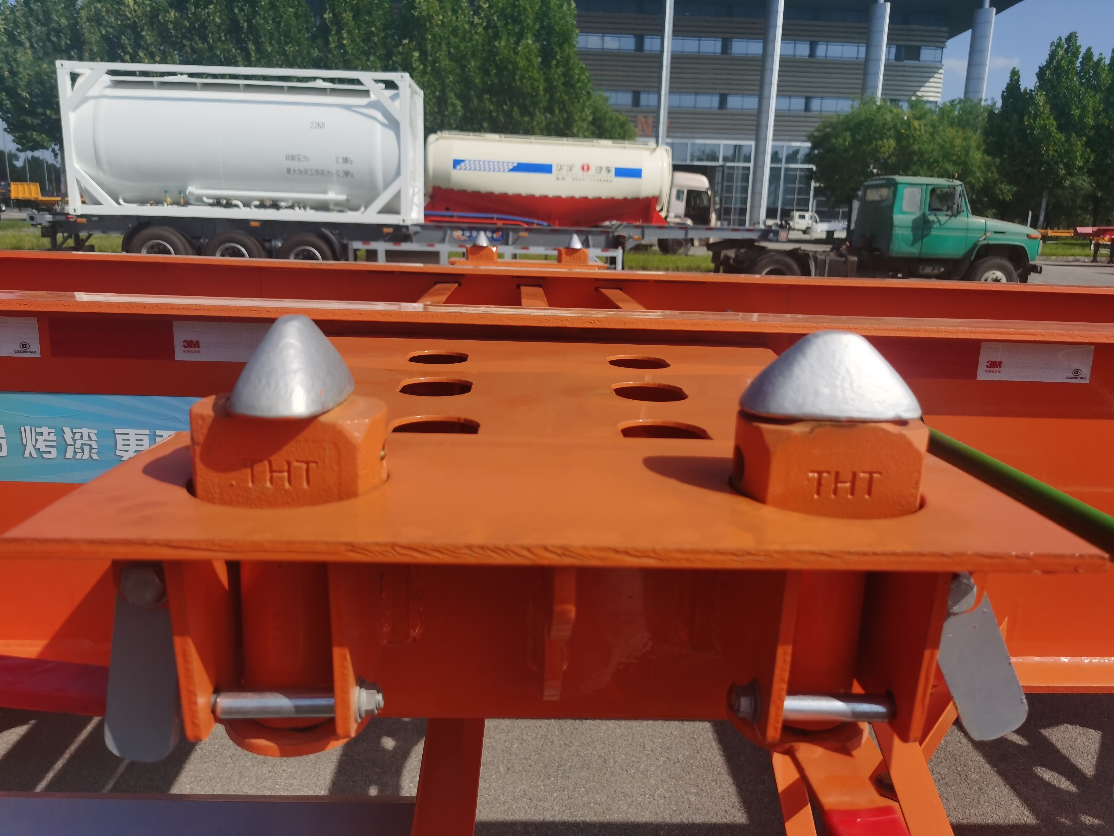 12m Skeleton Semi Trailer 40ft Container Frame Locks