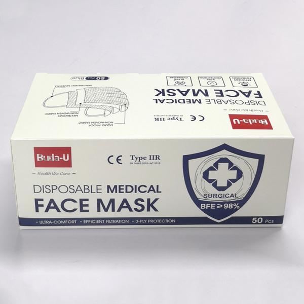 Buy cheap 3PLY Disposable Surgical Face Mask EN14683 BFE 98% Eua Approved from wholesalers