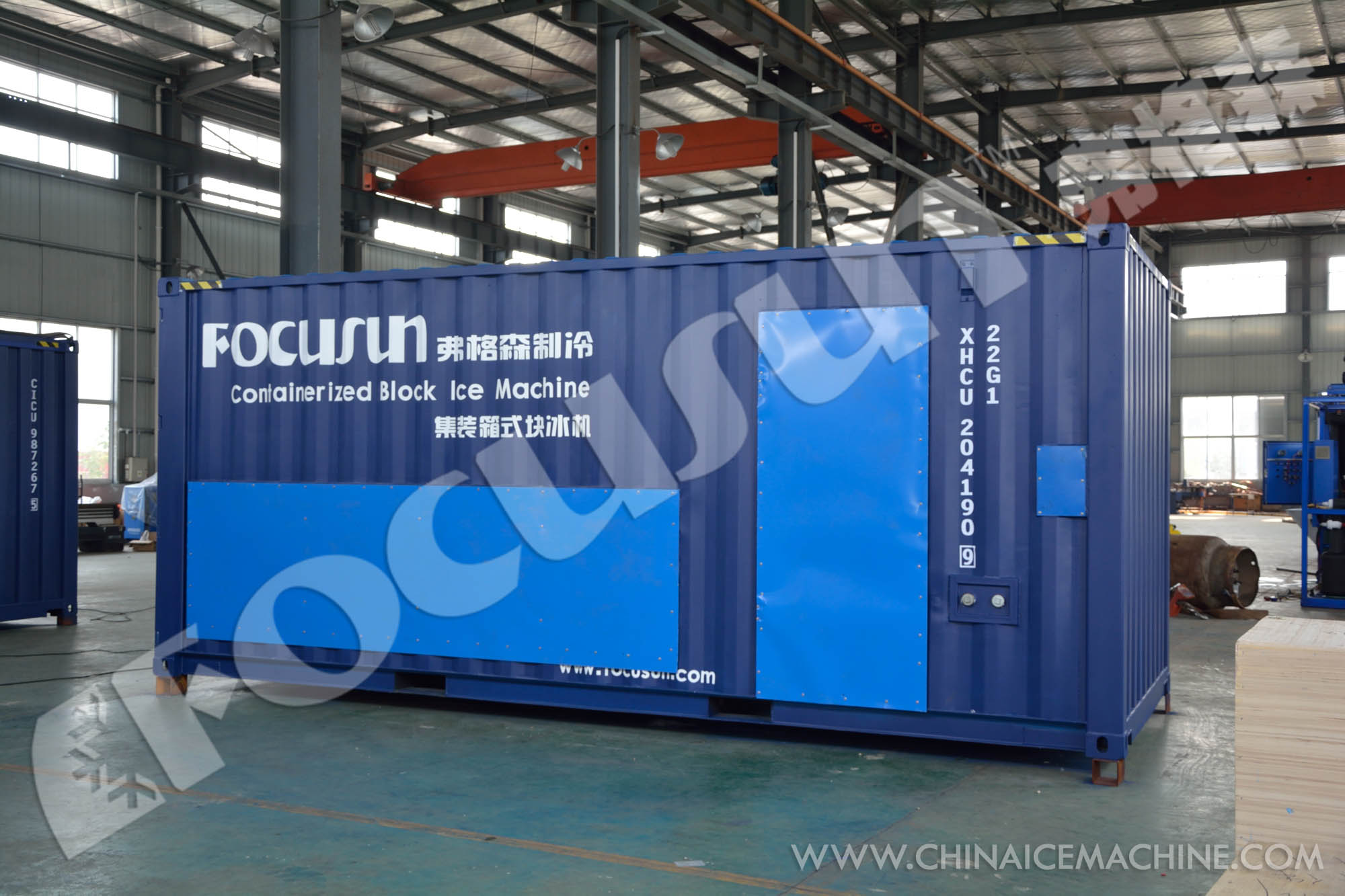 Containerised Ice Block Making Machine 10 Tonnes Per Day Output Durable and Heavy-Duty