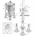 Hydraulic Tower Crane Standard Spare Parts L69 Outrigger 900mm Height Explosion