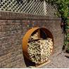 Buy cheap Rusty Circle Corten Steel Firewood Rack Larger Round Firewood Holder from wholesalers