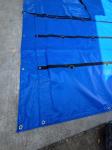 Custom PVC Truck Cover For Heavy Duty Flatbed Trailers In Blue Steel Tarps