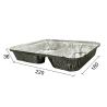 Buy cheap Food Packing 2 Compartments Takeaway Lunch Box Disposable Aluminum Foil Oven Food Container from wholesalers
