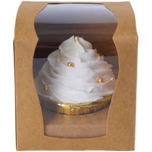 Buy cheap Single Clear Wedding Cupcake Disposable Cardboard Cake Boxes product