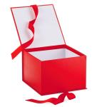 Shredded Paper Filler Rigid Packaging Box 0.75oz Grosgrain Ribbon Luxury Gift