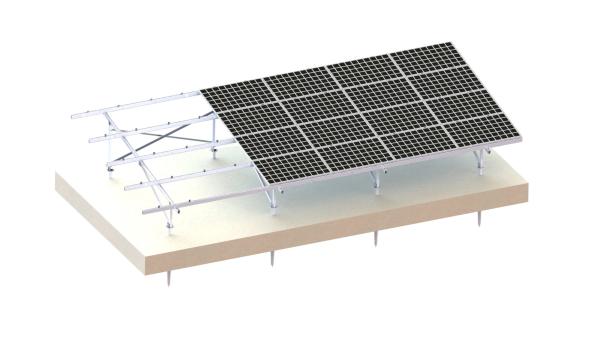 Buy cheap AL6005 Anodized Aluminium Solar Mounting Structure 45 Degree Ground System from wholesalers