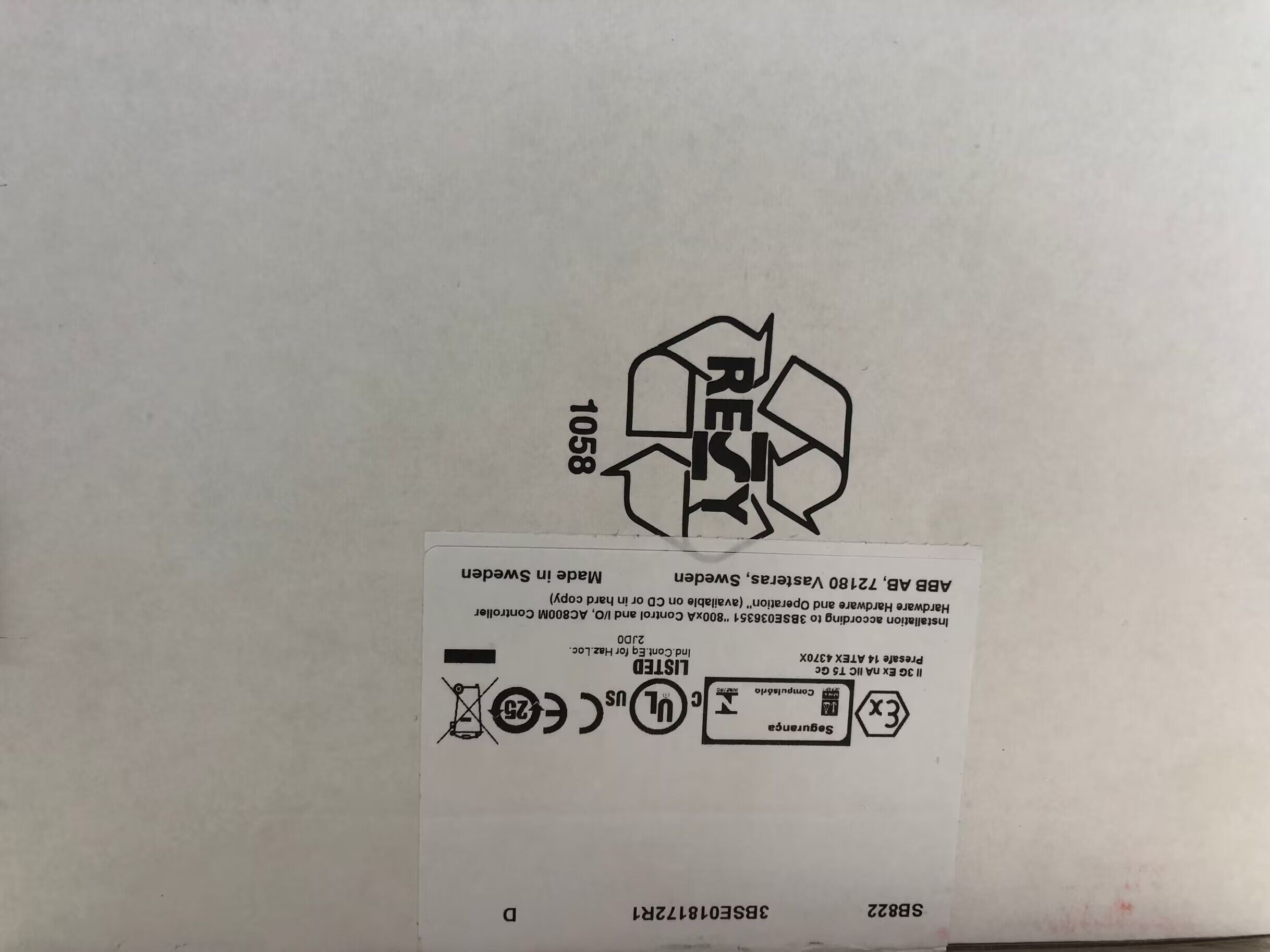 Buy cheap 3BSE018172R1 SB822 OEM ABB Servo Drive Automation Control Model from wholesalers