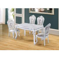 Buy cheap Hotel Pearly White Rectangular Nordic Marble Dining Table product