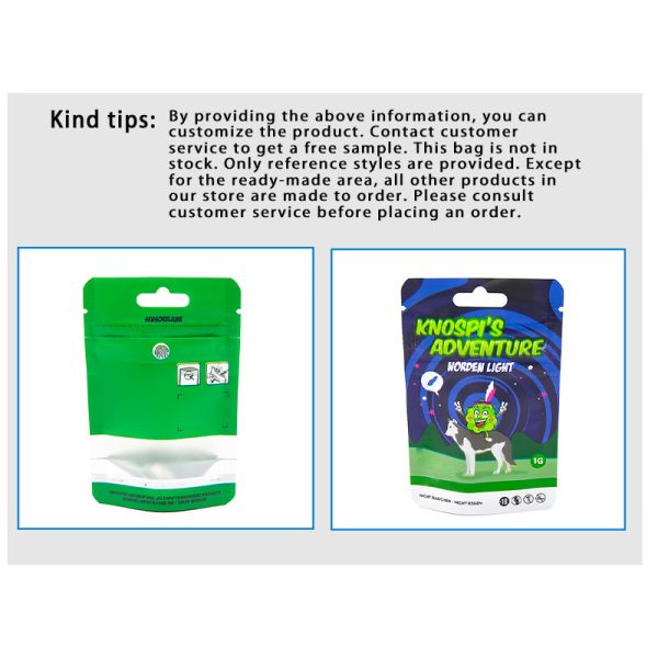 Zipper Nut Snack Aluminum Foil Cigar Tobacco Pack Smell Proof Sachet Packaging Mylar Bag For Food